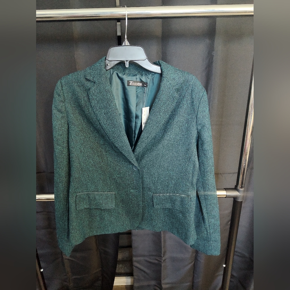7th Avenue New York & Company Blazer Suit Jacket Size 8 WomElegant Green Blazer